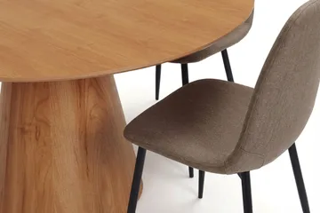 Siena spisegruppe rund 150 cm eik med 6 Nibe spisestoler - Eik - Møbler - Bord - Spisegruppe