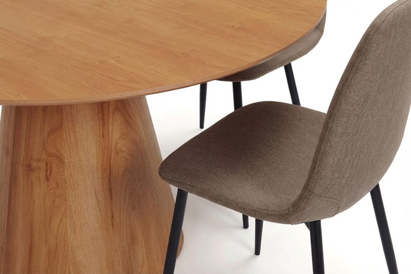 Siena spisegruppe rund 150 cm eik med 6 Nibe spisestoler - Eik - Møbler - Bord - Spisegruppe
