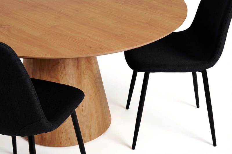 Siena spisegruppe rund 150 cm eik med 6 Nibe spisestoler - Eik - Møbler - Bord - Spisegruppe