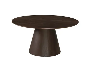 Siena spisegruppe rund 150 cm røkt eik med 6 Elsie spisestoler - Røkt eik/Beige - Møbler - Bord - Spisegruppe