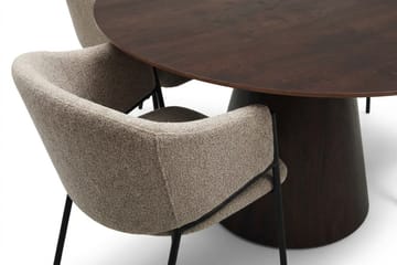 Siena spisegruppe rund 150 cm røkt eik med 6 Filip spisestoler - Røkt eik - Møbler - Bord - Spisegruppe