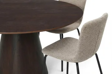 Siena Spisegruppe rund 150 cm Røkt eik med 6 Katy spisestoler - Røkt eik - Møbler - Bord - Spisegruppe