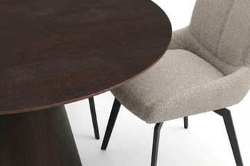 Siena Spisegruppe rund 150 cm Røkt eik med 6 Mora spisestoler - Røkt eik - Møbler - Bord - Spisegruppe