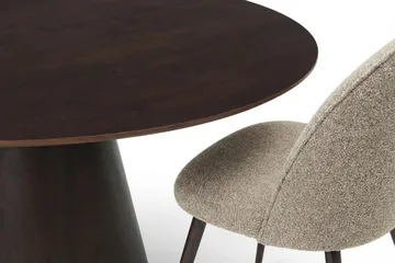 Siena spisegruppe rund 150 cm røkt eik med 6 Nibe Plus spisestoler - Røkt eik - Møbler - Bord - Spisegruppe