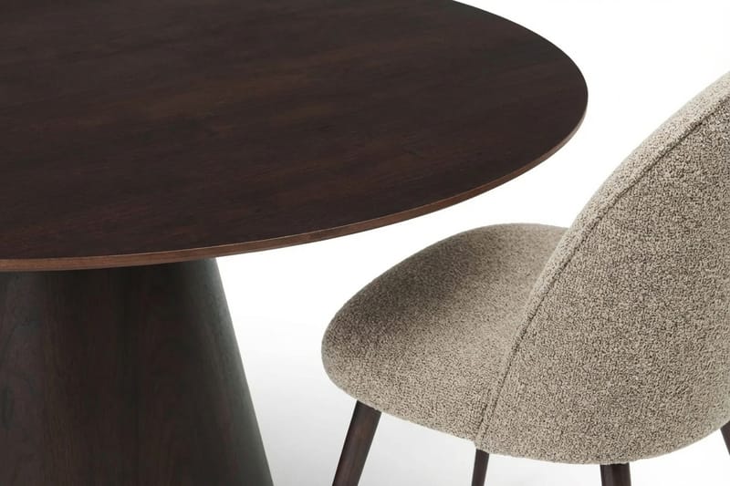 Siena spisegruppe rund 150 cm røkt eik med 6 Nibe Plus spisestoler - Røkt eik - Møbler - Bord - Spisegruppe