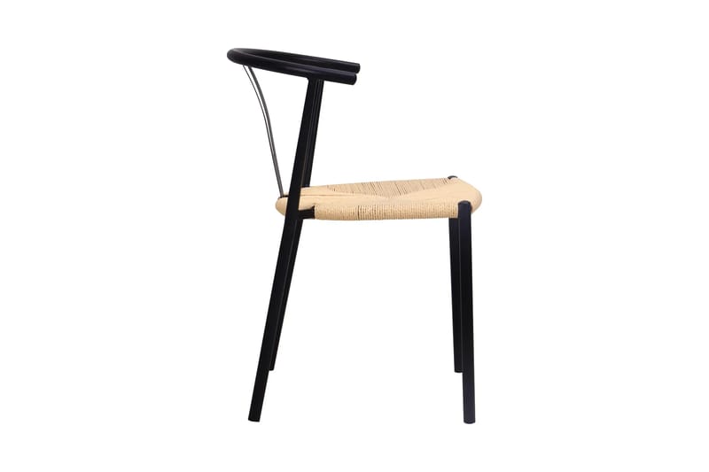 Siena spisegruppe rund 150 cm svart med 6 Elysia spisestoler - Svart - Møbler - Bord - Spisegruppe