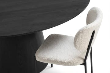 Siena Spisegruppe rund 150 cm Svart med 6 Gemmiano spisestoler - Svart - Møbler - Bord - Spisegruppe