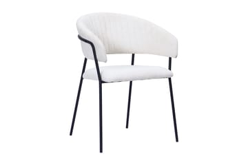 Siena spisegruppe rund 150 cm svart med 6 Karol spisestoler - Svart - Møbler - Bord - Spisegruppe