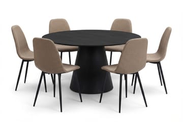 Brown/metal legs black - Svart