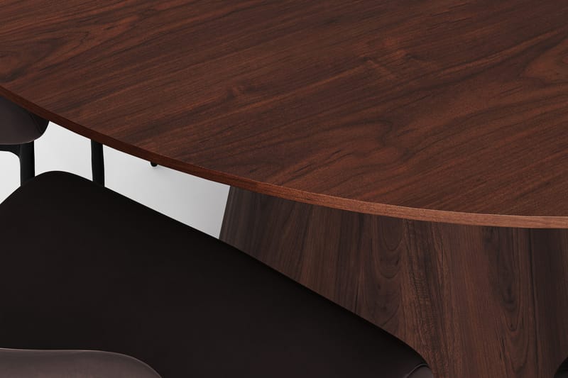 Siena spisegruppe rund 150 cm valnøtt med 6 Elsie spisestoler - Valnøtt/Brun - Møbler - Bord - Spisegruppe