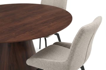 Siena Spisegruppe rund 150 cm Valnøtt med 6 Mora spisestoler - Valnøtt - Møbler - Bord - Spisegruppe