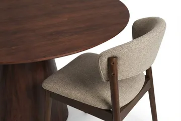 Siena spisegruppe rund 150 cm valnøtt med 6 Nala spisestoler - Valnøtt - Møbler - Bord - Spisegruppe