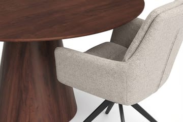 Siena Spisegruppe rund 150 cm Valnøtt med 6 Torsby spisestoler - Valnøtt - Møbler - Bord - Spisegruppe