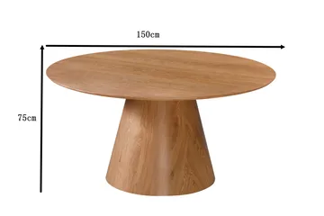 Siena Stort Spisebord Rundt 150 cm Finér - Eik - Møbler - Bord - Spisebord & kjøkkenbord