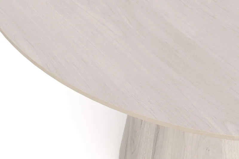 Siena Stort Spisebord Rundt 150 cm Finér - Hvitpigmentert - Møbler - Bord - Spisebord & kjøkkenbord