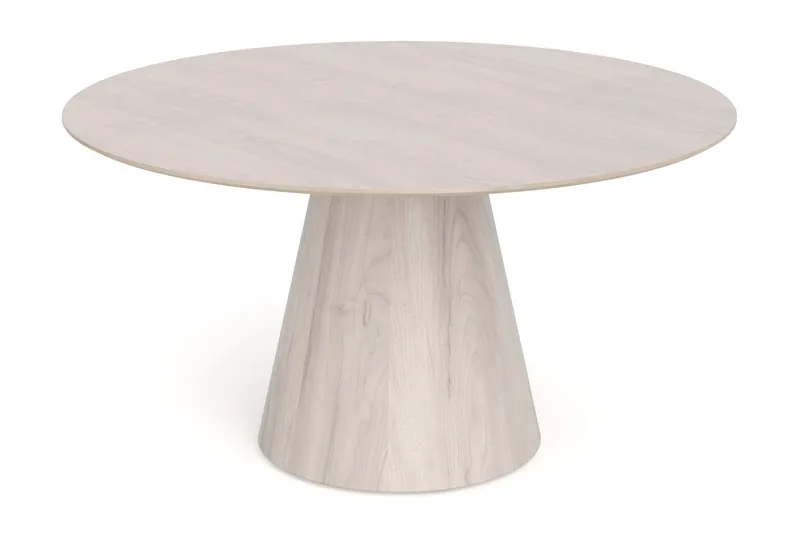 Siena Stort Spisebord Rundt 150 cm Finer, Hvitpigmentert