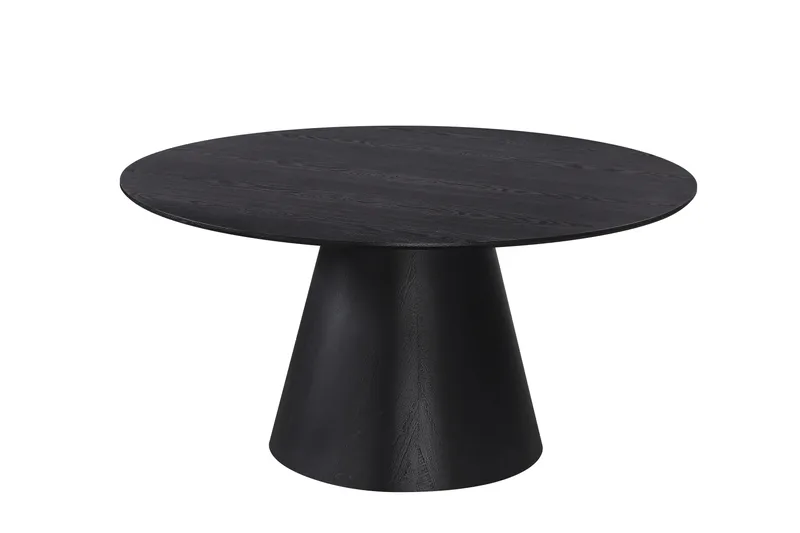 Siena Stort Spisebord Rundt 150 cm Finer, Svart