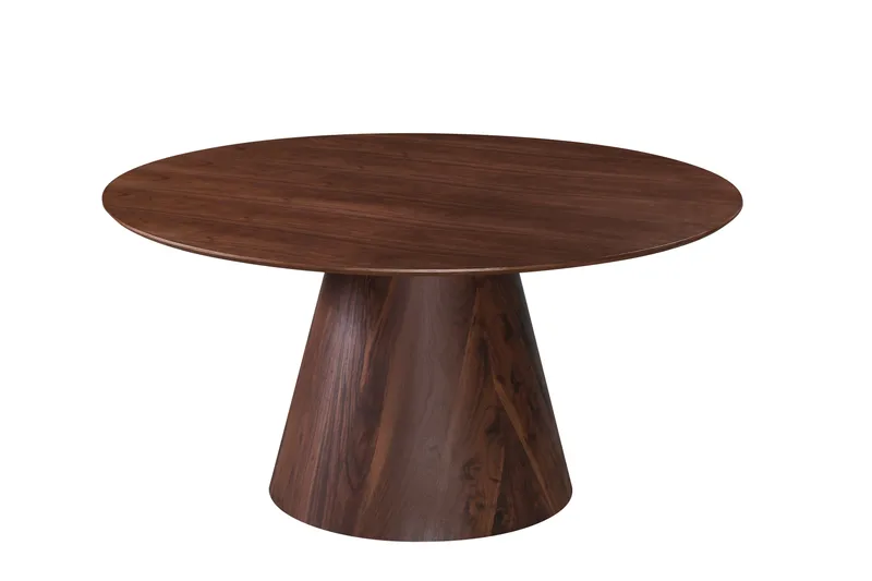 Siena Stort Spisebord Rundt 150 cm Finer, Valnøtt