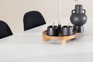 Silar Spisegruppe 180 cm Rektangulær med 6 Polar stoler - Hvid/Sort - Møbler - Bord - Spisegruppe