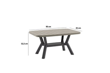Silva Sofabord 90 cm - Antrasitt - Hagemøbler & utemiljø - Hagebord - Loungebord & Sofabord utendørs