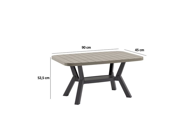Silva Sofabord 90 cm - Antrasitt - Hagemøbler & utemiljø - Hagebord - Loungebord & Sofabord utendørs