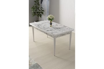 Sivaji Spisebord 110 cm Rektangulær - Hvit Marmor/Hvit - Møbler - Bord - Spisebord & kjøkkenbord