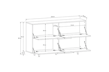 Skjenk Alberto Hvit - Hvit - Oppbevaring - Oppbevaringsmøbler - Sideboard & skjenk
