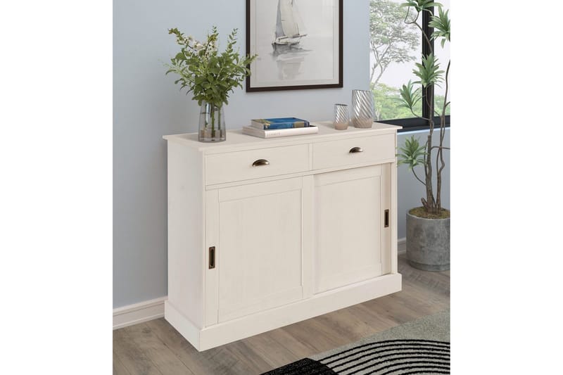 Skjenk Harry 115x40x85 cm, Hvit - 115x40x85 cm, Hvit - Oppbevaring - Oppbevaringsmøbler - Sideboard & skjenk