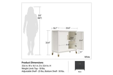 Skjenk Westerleigh Hvit - Hvit - Oppbevaring - Oppbevaringsmøbler - Sideboard & skjenk