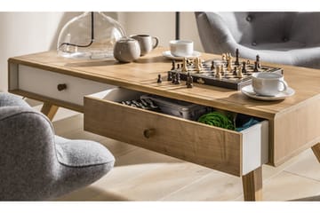 Skuff til Sofabord Nature Hvit / Natur - VOX - Møbler - Bord - Bordtilbehør