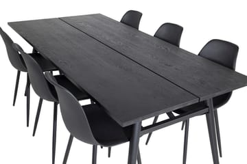 Sleek spisebord 195 cm uttrekkbart med 6 Polar spisestoler - Møbler - Bord - Spisegruppe