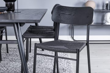 Sleek uttrekkbart spisebord 195 cm med 6 Polly spisestoler - Møbler - Bord - Spisegruppe