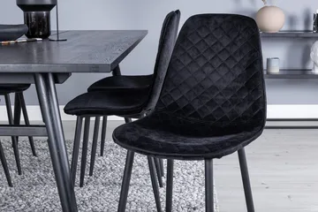 Sleek uttrekkbart spisebord 195 cm med 6 Polar spisestoler - Møbler - Bord - Spisegruppe