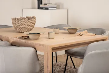 Slider Matgruppe Forlengningsbar 170 cm Rektangulær med 6 Berit stoler - Sort - Møbler - Bord - Spisegruppe