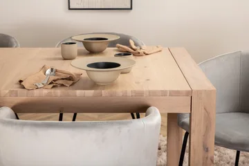 Slider Matgruppe Forlengningsbar 170 cm Rektangul ær med 6 Berit stoler - Sort - Møbler - Bord - Spisegruppe