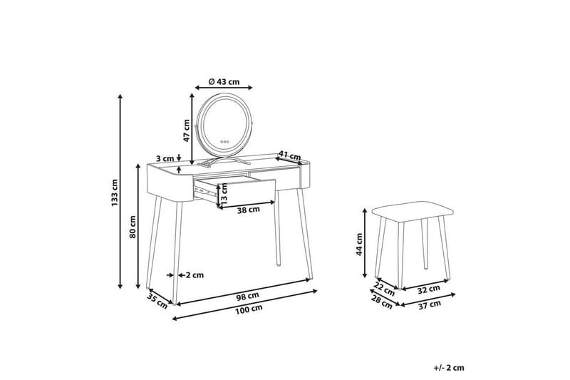 Sminkbord Surin - Møbler - Bord - Sminkebord & toalettbord