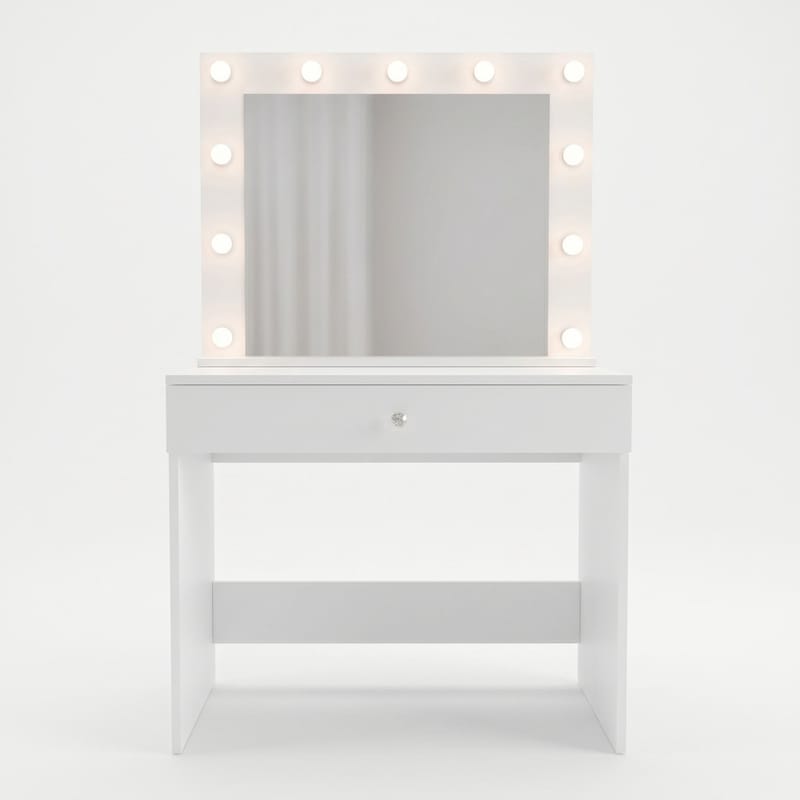 Sminkebord Hanah Home Monaire (80 x 147 x 42,5 cm) Hvit - Hvit - Møbler - Bord - Sminkebord & toalettbord
