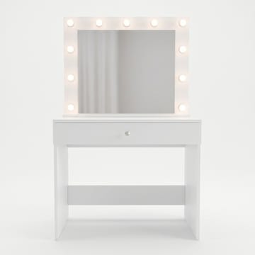 Sminkebord Hanah Home Monaire (80 x 147 x 42,5 cm) Hvit - Hvit - Møbler - Bord - Sminkebord & toalettbord