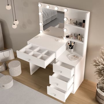 Sminkebord Hanah Home Monelle (69,4 x 135 x 40 cm) Hvit - Hvit - Møbler - Bord - Sminkebord & toalettbord