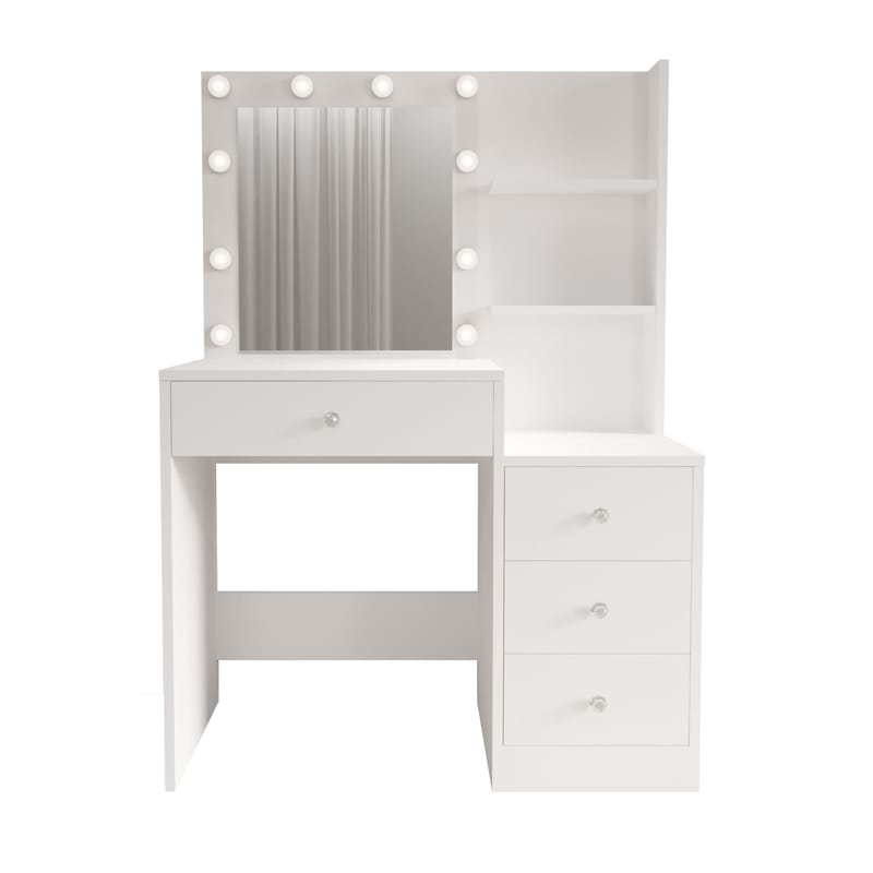 Sminkebord Hanah Home Monelle (69,4 x 135 x 40 cm) Hvit - Hvit - Møbler - Bord - Sminkebord & toalettbord