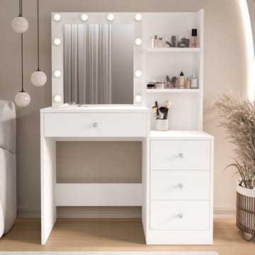 Sminkebord Hanah Home Monelle (69,4 x 135 x 40 cm) Hvit - Hvit - Møbler - Bord - Sminkebord & toalettbord