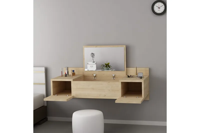 Andifli Sminkbord 100 cm - Blå/Natur - Møbler - Bord - Sminkebord & toalettbord