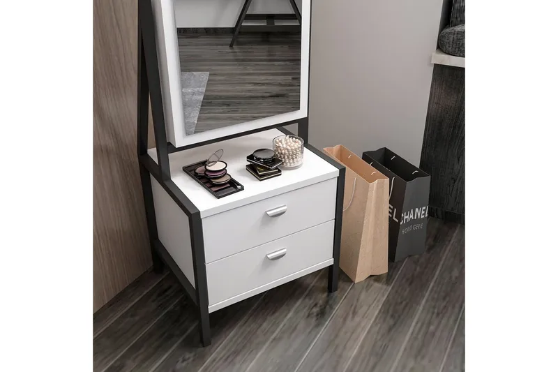 Challur Sminkebord 41 cm - Hvit - Møbler - Bord - Sminkebord & toalettbord