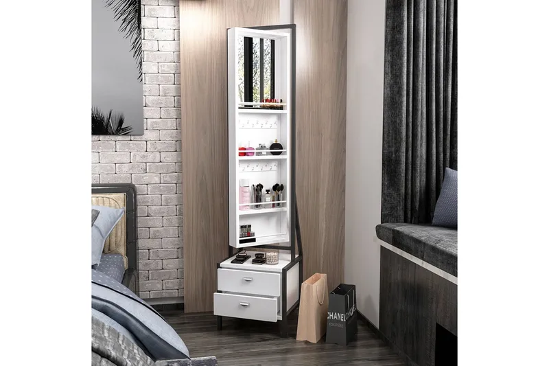 Challur Sminkebord 41 cm - Hvit - Møbler - Bord - Sminkebord & toalettbord