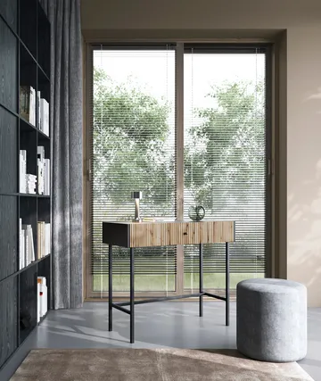 Francisca Sminkebord 93 cm - Svart/Eik - Møbler - Bord - Sminkebord & toalettbord