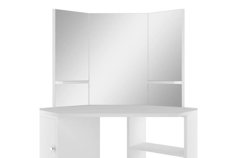 Hjørnemontert sminkebord hvit - Hvit - Sminkebord & toalettbord