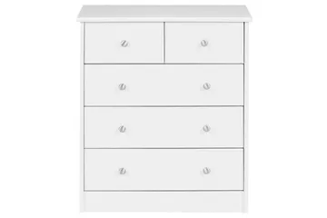 Kommode Wohnling med 5 skuffer klassisk moderne stil Hvit - Hvit - Møbler - Bord - Sminkebord & toalettbord