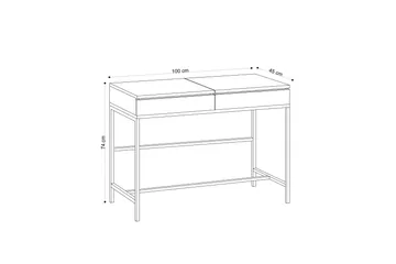 Make-up Table Eik|Svart - Natur/Svart - Møbler - Bord - Sminkebord & toalettbord