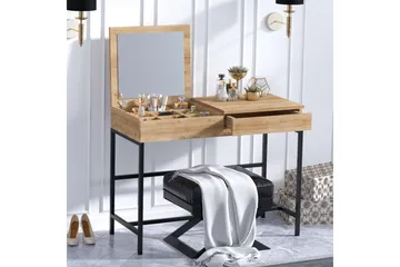 Make-up Table Eik|Svart - Natur/Svart - Møbler - Bord - Sminkebord & toalettbord
