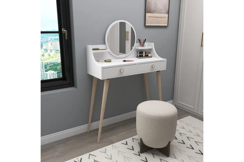 Mamt Sminkebord 90 cm, Hvit
